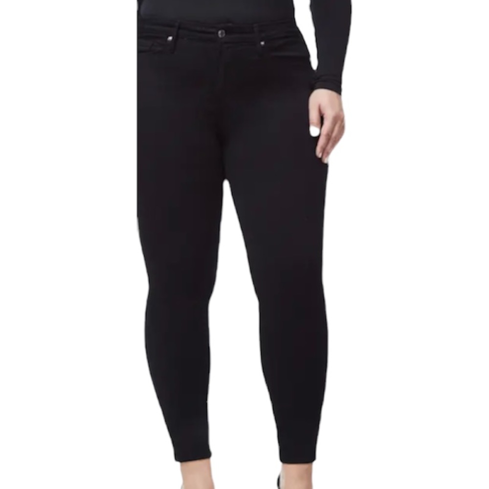 H&M PLUS SIZE SUPER SLIM PANTS STRETCH TWILL FABRIC SKINNY LEGS ZIP FRONT BLACK